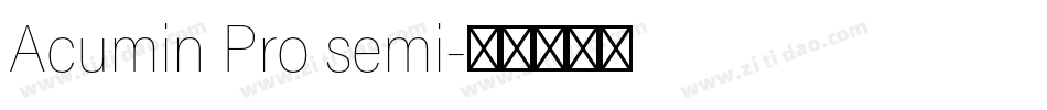 Acumin Pro semi字体转换